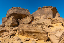 Rock Carvings, Bir Hima Rock Petroglyphs And Inscriptions, UNESCO World Heritage Site, Najran
