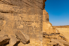 Rock Carvings, Bir Hima Rock Petroglyphs And Inscriptions, UNESCO World Heritage Site, Najran