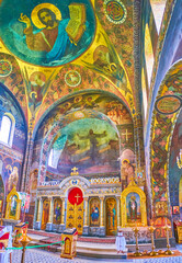 Canvas Print - Interior of Saint Sampson Church, Poltava Battle field, Ukraine