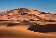 Sand Dunes In The Erg Chebbi Desert Dunes, Western Sahara, Morocco, North Africa
