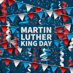 Wall Mural - martin luther king day. mlk holiday banner design. vector illustration