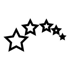 Stars Flat Icon Isolated On White Background