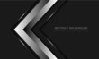 © patthana - Abstract silver arrow direction geometric on grey with blank space design modern futuristic background vector