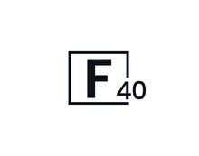 F40, 40F Initial Letter Logo