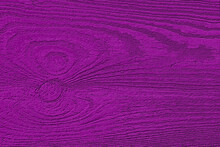 Violet Texture Of Pine Wood Grain With Knot. Vintage Velvet Violet Abstract Background With Wood Panel Pattern For Print Or Design.
