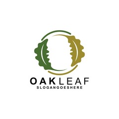 Wall Mural - Oak Leaf Logo Template Design Vector, Emblem, Design Concept, Creative Symbol, Icon