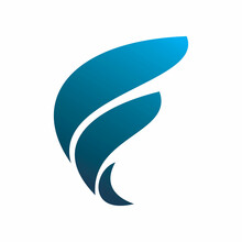 Blue F Letter Logo Design
