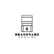 © darul - water cooler logo cartoon icon design template black isolated vector illustration