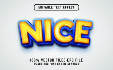 Poster - nice 3d comic style txt effect premium vectors