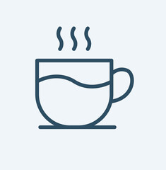 Wall Mural - coffee cup icon vector, line sign