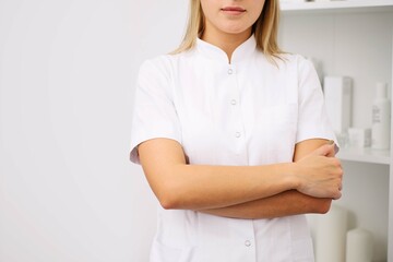 Wall Mural - Portrait of female professional beauty doctor.