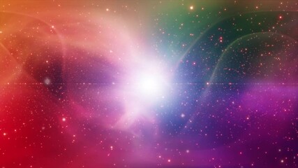 Wall Mural - seamless loop colorful galaxy journey through the space nebula artistic science background animation