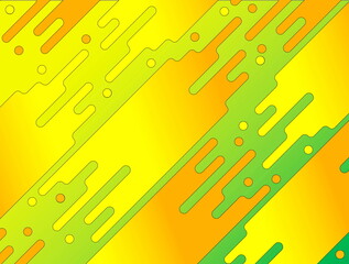 Poster - Trendy gradient design abstract geometric background with dynamic soft orange,green and yellow color