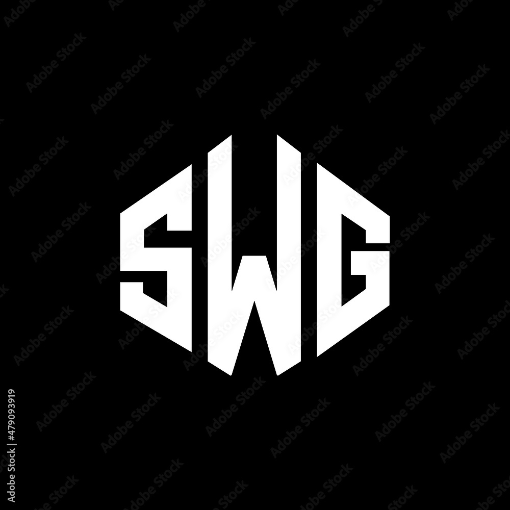 Monogram Swg Examples SWG letter logo design with polygon shape. SWG polygon and cube shape ...