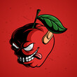 © andhikajudy - Apple fruit cartoon mascot with fierce faced