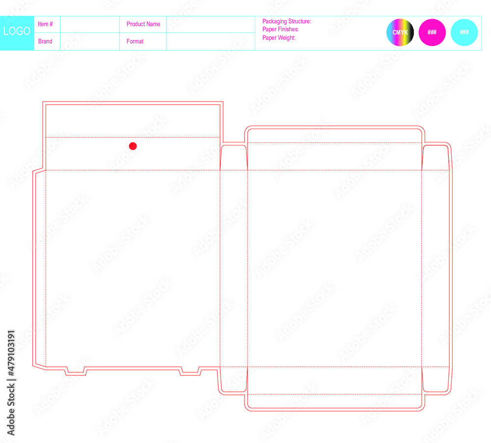 Vector de Stock Die-Cut Template Box Package Design, 3D Box Package ...