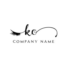 Initial KO Logo Handwriting Beauty Salon Fashion Modern Luxury Letter