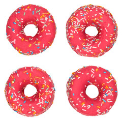 Sticker - Pink donuts isolated