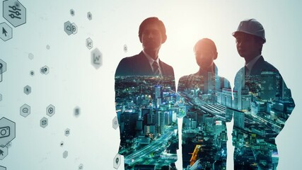 Aufkleber - Business network concept. Human Resources. Group of businesspeople.