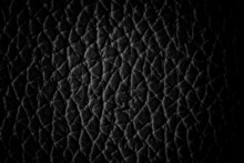 Black Leather Texture Close-up Abstract Leather Background
