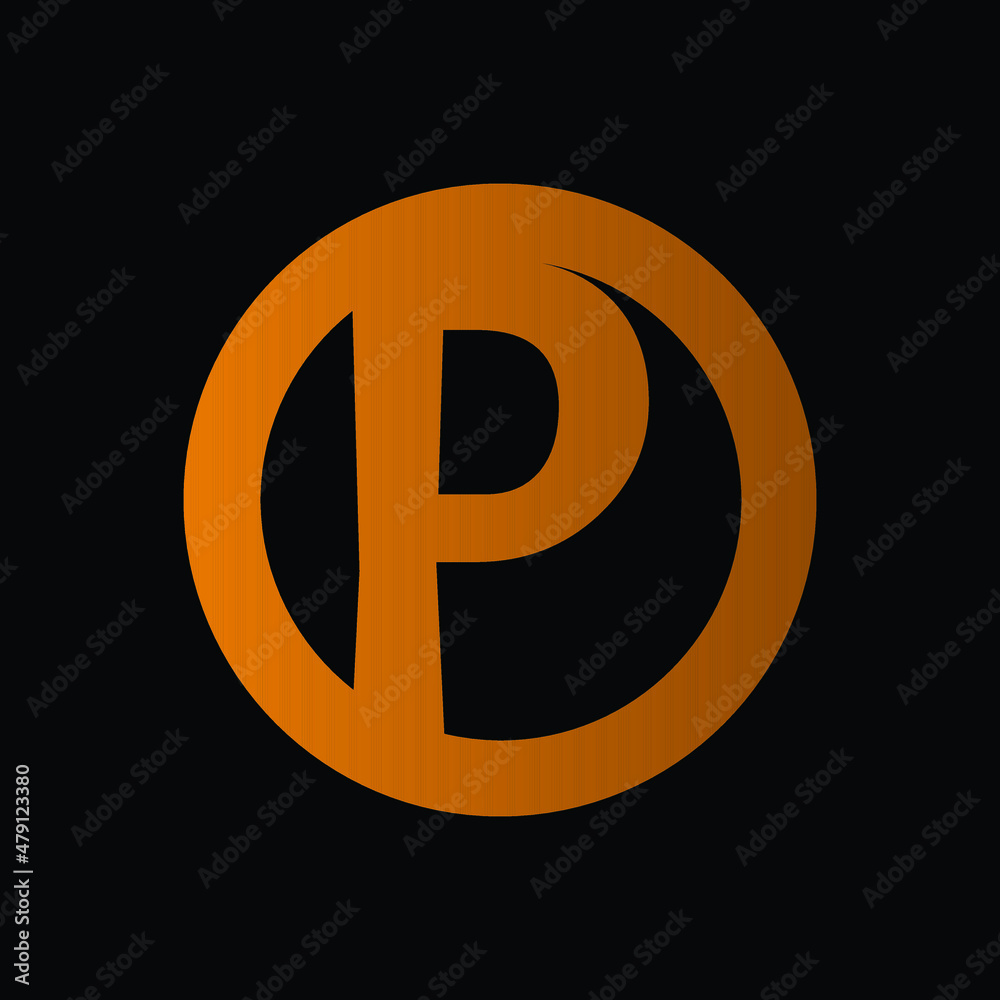 Luxury Golden Logo Design For Letter P. Stock Vector | Adobe Stock