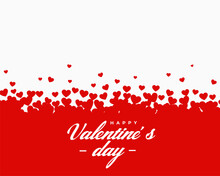 Tiny Red Hearts Flat Valentines Day Background