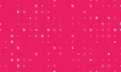 Poster - Seamless background pattern of evenly spaced white goal symbols of different sizes and opacity. Vector illustration on pink background with stars