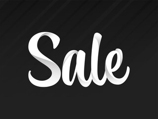 Wall Mural - sale poster or banner design in white and black color.