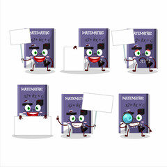 Sticker - Matemathic book cartoon character bring information board