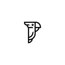 Parrot Logo Design. Vector Design Of A Parrot Illustration.