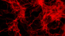 Abstract Background With Glowing Red Plasma Smoke Pattern On Black, 3D Render Illustration Of The Smoke Texture.
