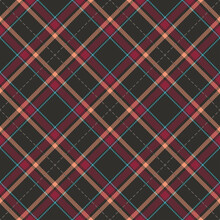 Classic Tartan Plaid Violet, Blue And Pink With Brown Dotted Line. Suitable For Scarf, Blanket, Throw And Other Fabric Texture Product