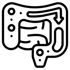 Sticker - diarrhea outline icon