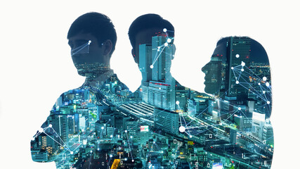 Aufkleber - Business network concept. Human resources.