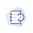 timesheet, time tracking vector icon