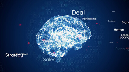 Aufkleber - AI (Artificial Intelligence) concept. Data analysis. Search engine optimization.
