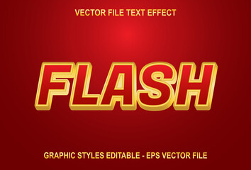Poster - flash text effect on red color background.