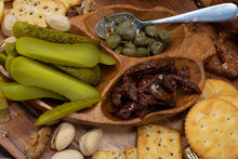 Pickles And Sides As Part Of A Cheese Board