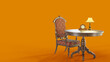 3d visualization interior antique furniture
