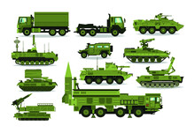 Illustration Russian Military Equipment White Background