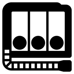 Poster - spirometer glyph icon