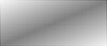 Halftone Abstract Background. Texture Of Dots, Monochrome Circles Large And Small. Poster For Social Networks, Landing Pages Of Websites. Vector Illustration.