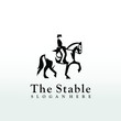 horse racing logo, horse stable dressage logo design idea.