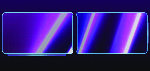Poster - Futuristic Vector HUD Interface Screen Design. Digital callouts titles. HUD UI GUI futuristic user interface screen elements set. 