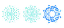 Blue Mandala Snowflake Hand Drawn Decor 