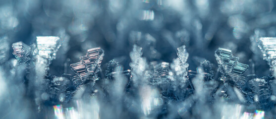 Wall Mural - ice texture close up in the macro detail