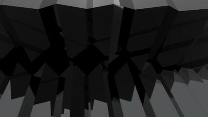 Poster - Abstract gray background from lines and polygons.