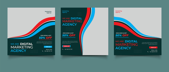 digital marketing agency and corporate social media post template