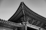 Fototapeta  - Roof details at Gyeonghui Palace Gyeonghuigung built by the Joseon Dynasty in Seoul, capital of South Korea