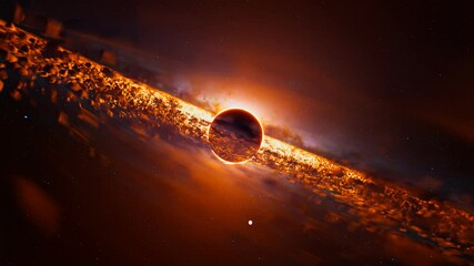 Wall Mural - A black hole in the middle of outer space absorbs nearest stars. Science.